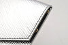 Authentic Louis Vuitton Epi Letter Case Clutch Bag Purse Silver LV 4837J