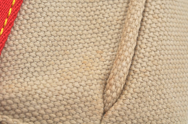 Authentic Louis Vuitton Antigua Cabas MM Tote Bag Beige Red M40035 LV 4839J