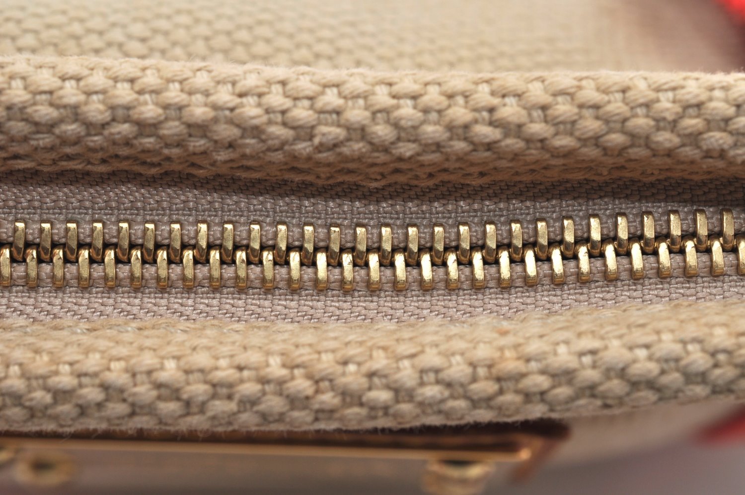 Authentic Louis Vuitton Antigua Cabas MM Tote Bag Beige Red M40035 LV 4839J