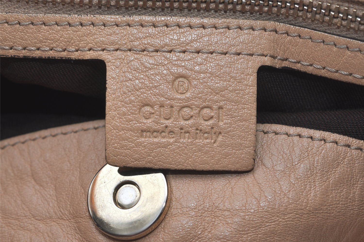 Authentic GUCCI Diamante Charlotte Tote Bag Canvas Leather 203504 Brown 4840I