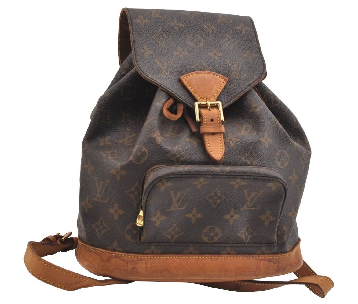 Authentic Louis Vuitton Monogram Montsouris MM Backpack M51136 LV 4840J