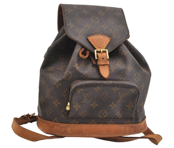 Authentic Louis Vuitton Monogram Montsouris MM Backpack M51136 LV 4840J