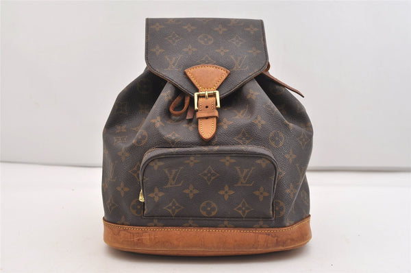 Authentic Louis Vuitton Monogram Montsouris MM Backpack M51136 LV 4840J