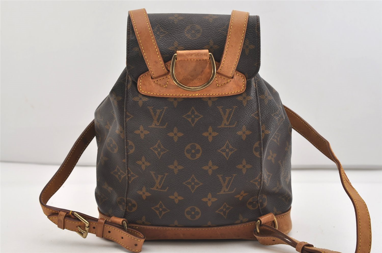 Authentic Louis Vuitton Monogram Montsouris MM Backpack M51136 LV 4840J