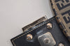 Authentic FENDI Zucchino Mamma Baguette Shoulder Bag Canvas Leather Navy 4841J