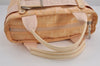 Authentic FENDI Vintage Zucca Tote Hand Bag Nylon Leather Beige 4844J