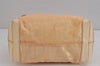 Authentic FENDI Vintage Zucca Tote Hand Bag Nylon Leather Beige 4844J