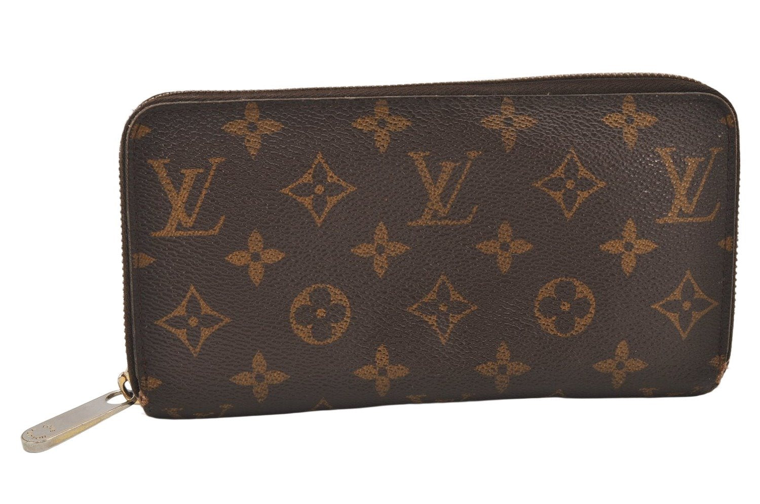 Authentic Louis Vuitton Monogram Zippy Long Wallet Purse M60017 LV Junk 4844K