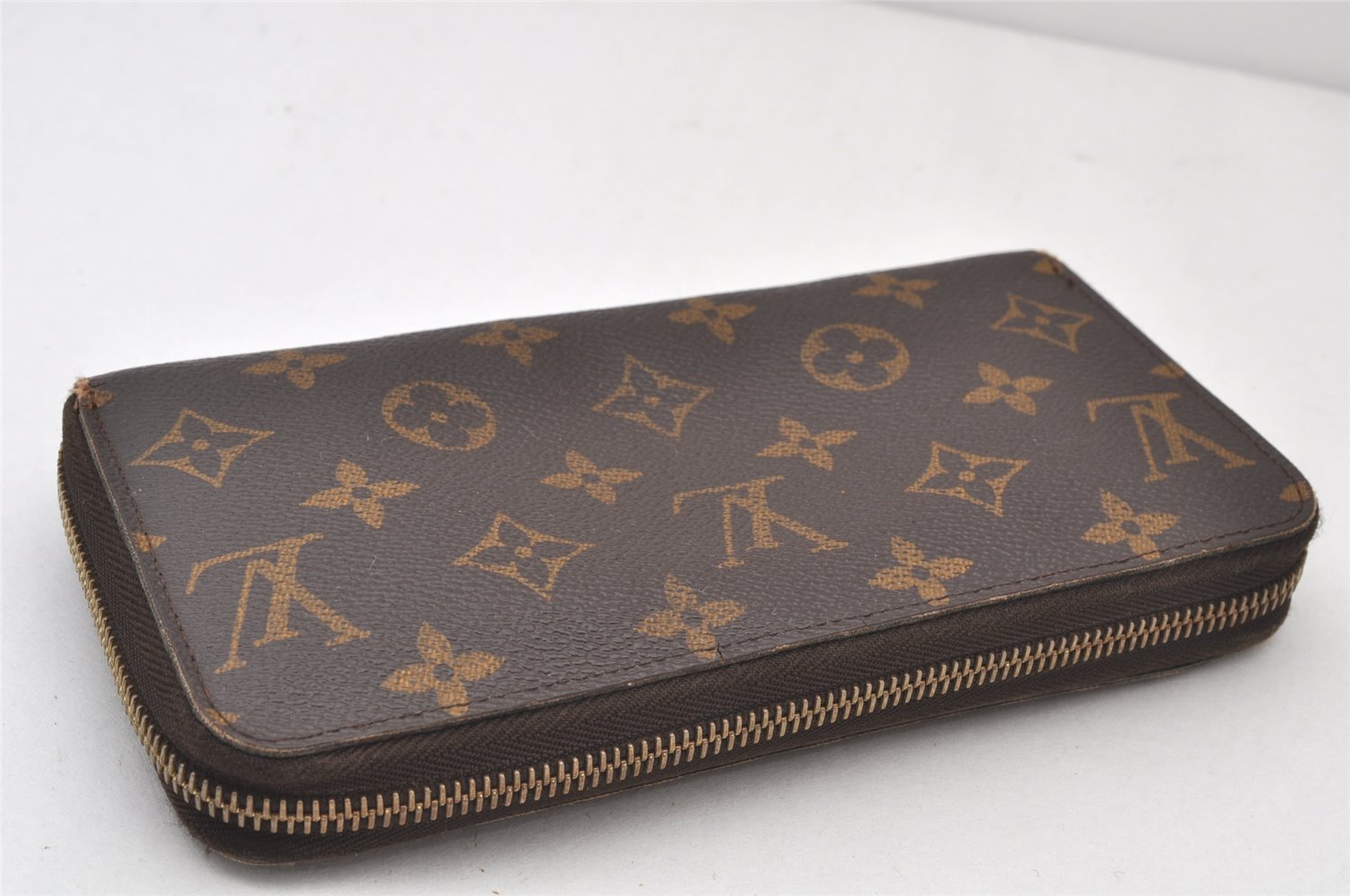 Authentic Louis Vuitton Monogram Zippy Long Wallet Purse M60017 LV Junk 4844K