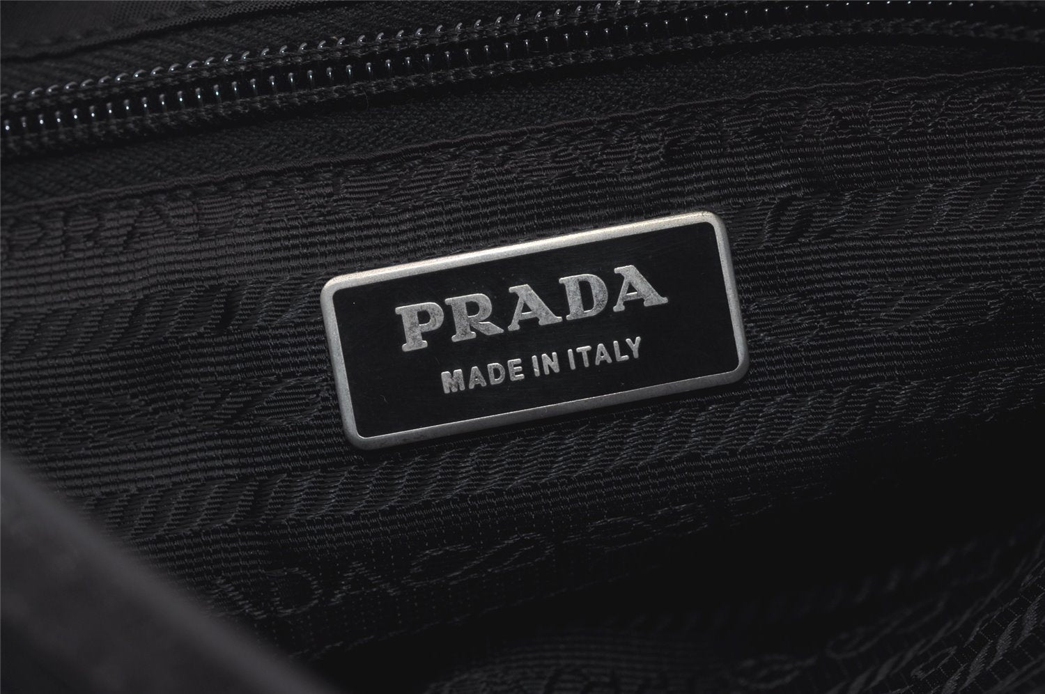 Authentic PRADA Nylon Tessuto Saffiano Leather Shoulder Cross Bag Black 4845I