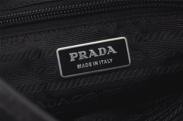 Authentic PRADA Nylon Tessuto Saffiano Leather Shoulder Cross Bag Black 4845I