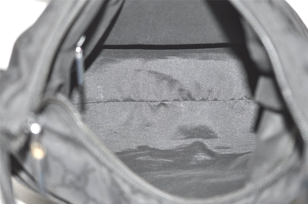 Authentic GUCCI Shoulder Hand Bag GG Nylon Leather 0013380 Black Junk 4847I