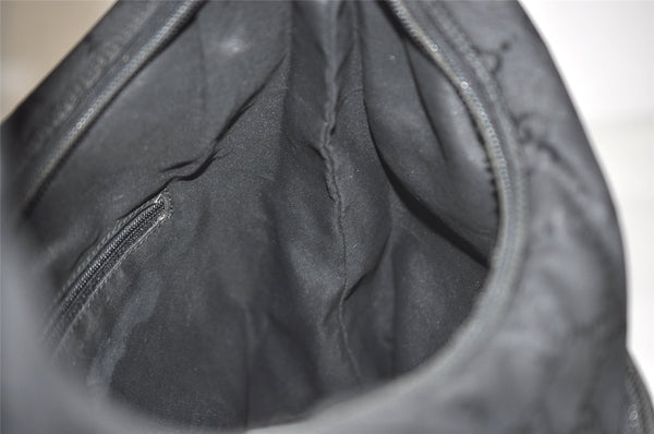 Authentic GUCCI Shoulder Hand Bag GG Nylon Leather 0013380 Black Junk 4847I