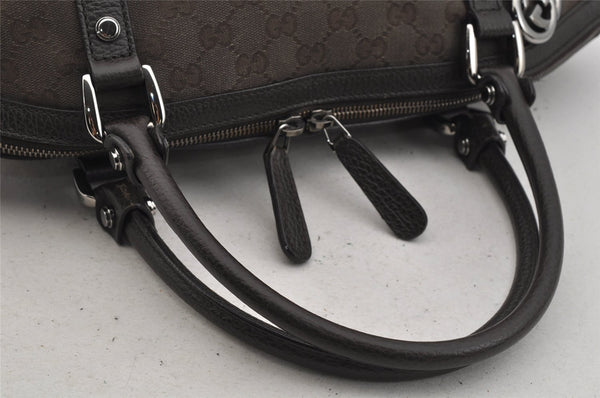 Authentic GUCCI 2Way Shoulder Tote Bag GG Canvas Leather 341503 Brown 4848J