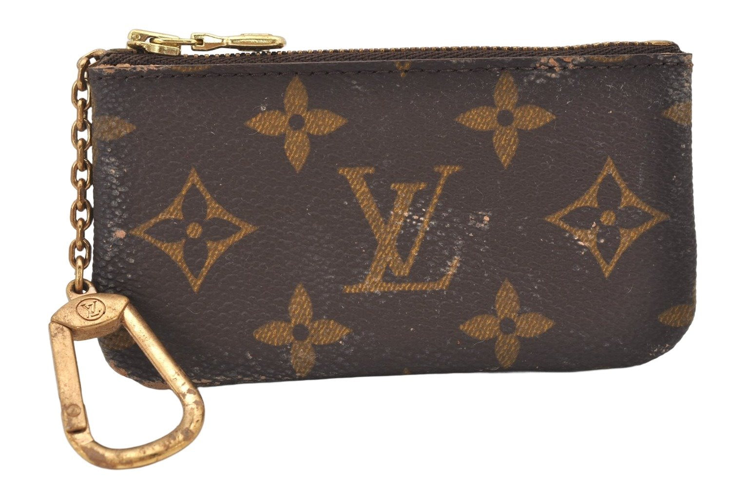 Authentic Louis Vuitton Monogram Pochette Cles Coin Purse Case M62650 LV 4848K