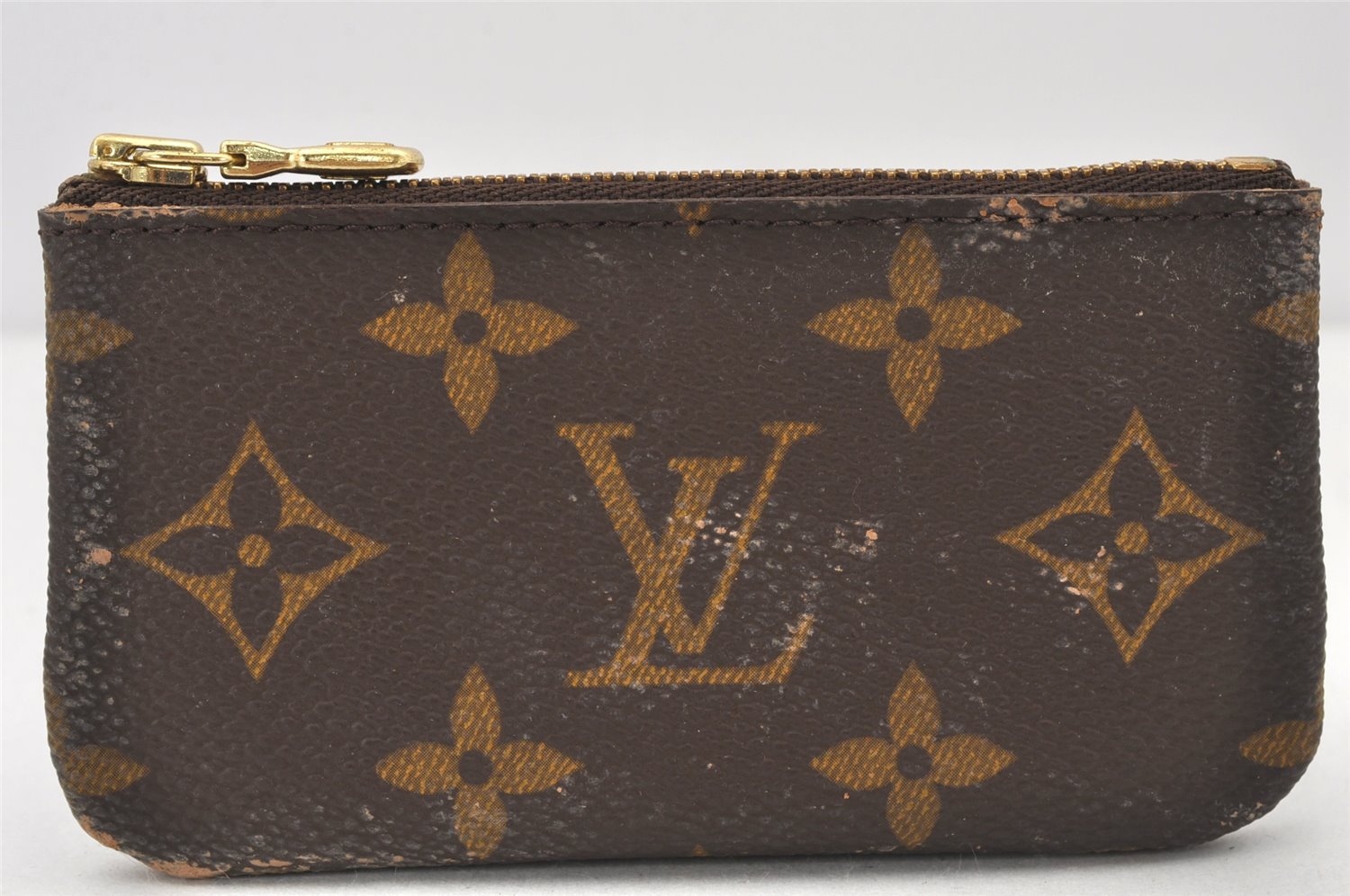 Authentic Louis Vuitton Monogram Pochette Cles Coin Purse Case M62650 LV 4848K