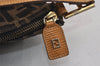 Authentic FENDI Vintage Zucca Shoulder Tote Bag Canvas Leather Brown 4849J