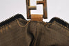 Authentic FENDI Vintage Zucca Shoulder Tote Bag Canvas Leather Brown 4849J