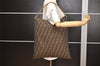 Authentic FENDI Vintage Zucca Shoulder Tote Bag Canvas Leather Brown 4849J