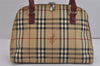 Authentic BURBERRY Nova Check PVC Leather 2Way Shoulder Hand Bag Beige 4850J