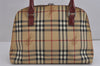 Authentic BURBERRY Nova Check PVC Leather 2Way Shoulder Hand Bag Beige 4850J