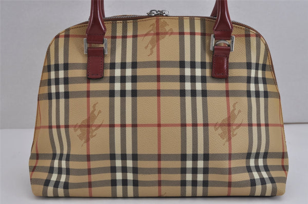 Authentic BURBERRY Nova Check PVC Leather 2Way Shoulder Hand Bag Beige 4850J