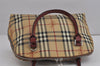 Authentic BURBERRY Nova Check PVC Leather 2Way Shoulder Hand Bag Beige 4850J