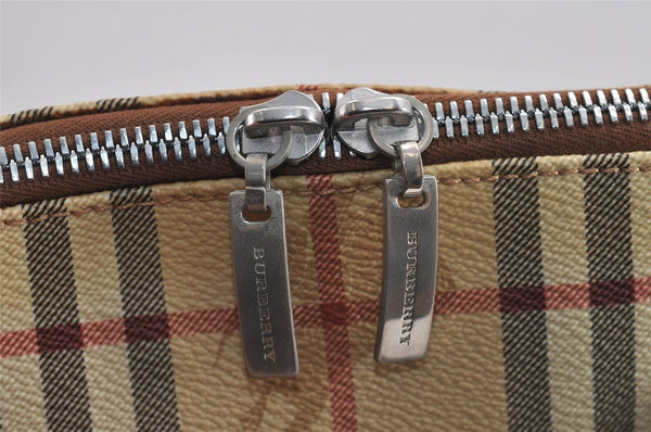 Authentic BURBERRY Nova Check PVC Leather 2Way Shoulder Hand Bag Beige 4850J