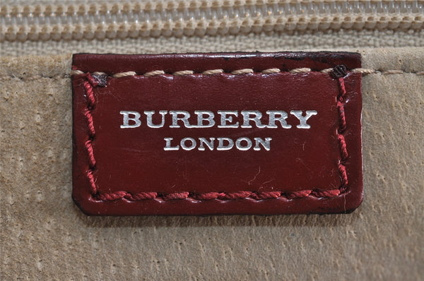 Authentic BURBERRY Nova Check PVC Leather 2Way Shoulder Hand Bag Beige 4850J