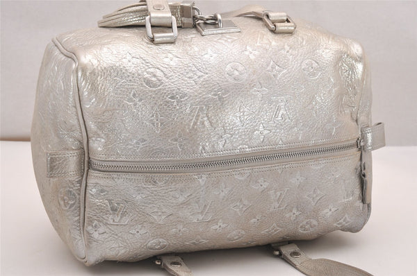 Authentic Louis Vuitton Monogram Shimmer Comete Hand Bag Silver M95817 LV 4851J