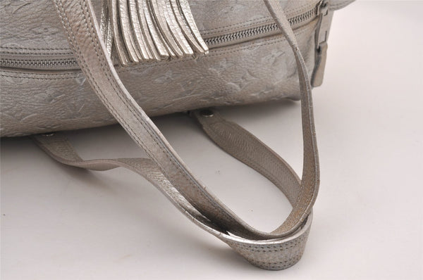 Authentic Louis Vuitton Monogram Shimmer Comete Hand Bag Silver M95817 LV 4851J