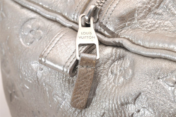 Authentic Louis Vuitton Monogram Shimmer Comete Hand Bag Silver M95817 LV 4851J