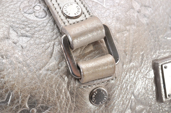 Authentic Louis Vuitton Monogram Shimmer Comete Hand Bag Silver M95817 LV 4851J