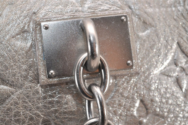 Authentic Louis Vuitton Monogram Shimmer Comete Hand Bag Silver M95817 LV 4851J