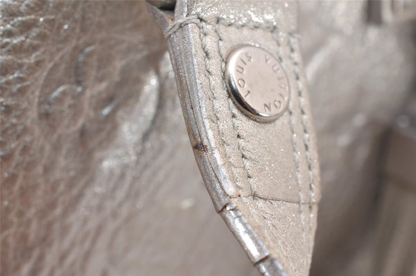 Authentic Louis Vuitton Monogram Shimmer Comete Hand Bag Silver M95817 LV 4851J