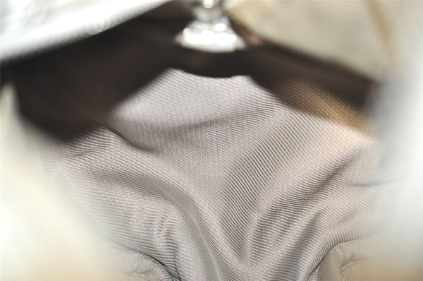 Authentic Louis Vuitton Monogram Shimmer Comete Hand Bag Silver M95817 LV 4851J