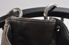 Authentic GUCCI Vintage Plastic Shoulder Hand Bag Velour 0013750 Gray 4853I