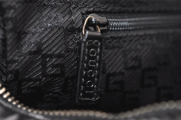 Authentic GUCCI Vintage Shoulder Hand Bag Purse Leather 0013812 Black 4854J