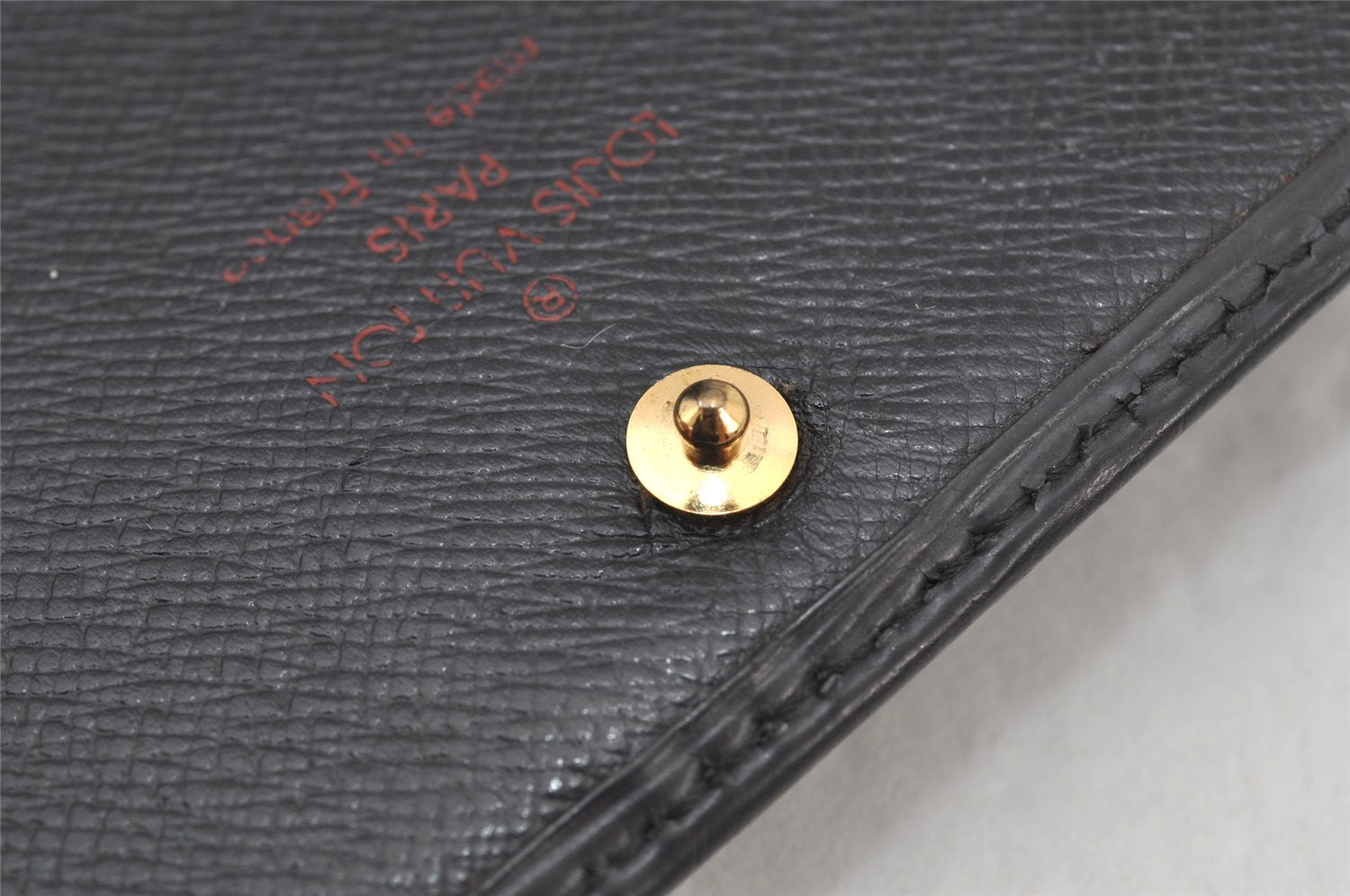 Auth Louis Vuitton Epi Porte Monnaie Billets Tresor Wallet Black M63502 LV 4855K