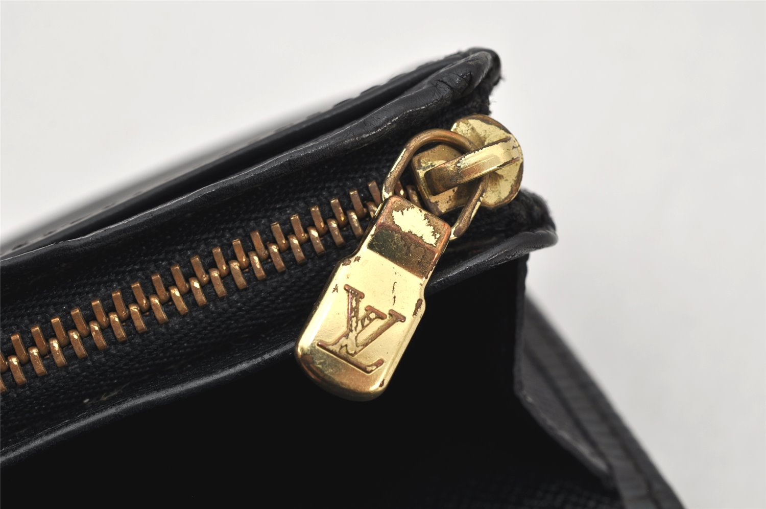 Auth Louis Vuitton Epi Porte Monnaie Billets Tresor Wallet Black M63502 LV 4855K