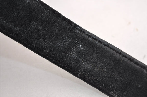 Authentic GUCCI Vintage Shoulder Bag Purse Leather 0013746 Black 4856I