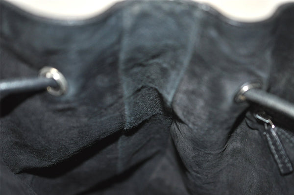 Authentic GUCCI Vintage Shoulder Bag Purse Leather 0013746 Black 4856I