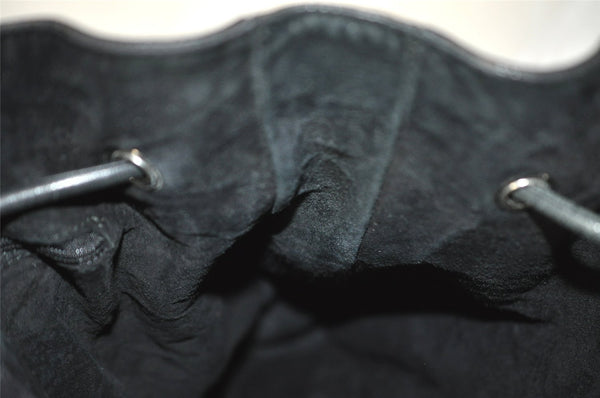 Authentic GUCCI Vintage Shoulder Bag Purse Leather 0013746 Black 4856I