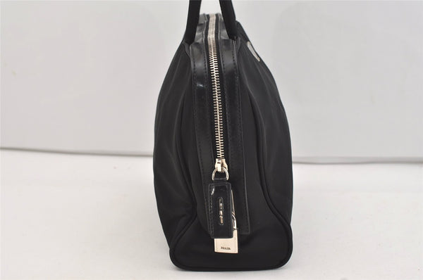Authentic PRADA NEW TESSUTO SPO Nylon Leather Shoulder Tote Bag Black 4856J