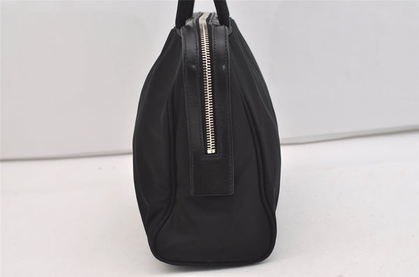 Authentic PRADA NEW TESSUTO SPO Nylon Leather Shoulder Tote Bag Black 4856J