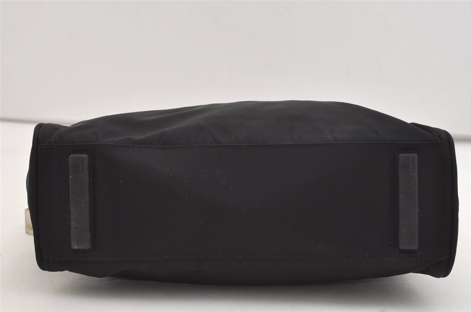 Authentic PRADA NEW TESSUTO SPO Nylon Leather Shoulder Tote Bag Black 4856J