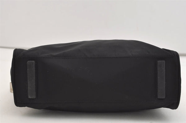 Authentic PRADA NEW TESSUTO SPO Nylon Leather Shoulder Tote Bag Black 4856J