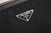 Authentic PRADA NEW TESSUTO SPO Nylon Leather Shoulder Tote Bag Black 4856J