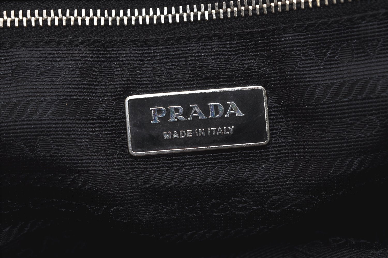 Authentic PRADA NEW TESSUTO SPO Nylon Leather Shoulder Tote Bag Black 4856J