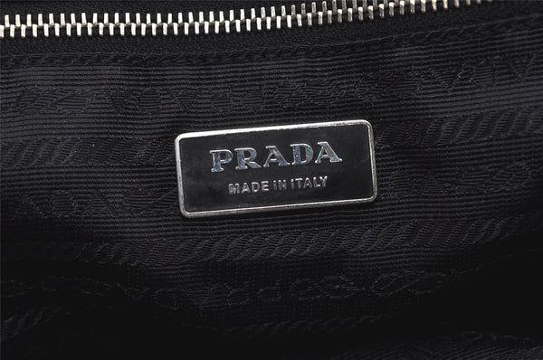 Authentic PRADA NEW TESSUTO SPO Nylon Leather Shoulder Tote Bag Black 4856J